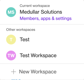 The workspace switcher